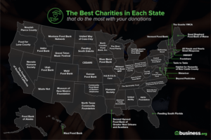 best charities by state map
