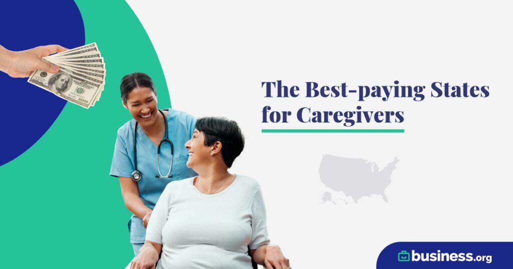 Best paying states for Caregivers