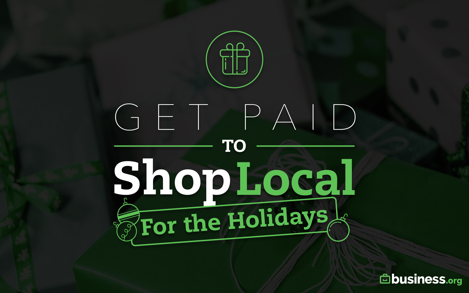 get paid to shop local for the holidays