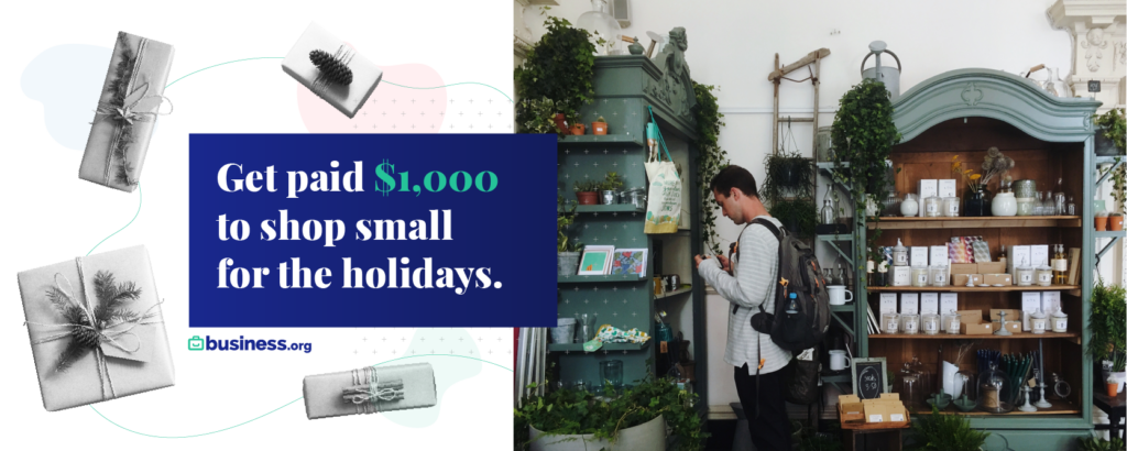 get paid $1000 to shop small