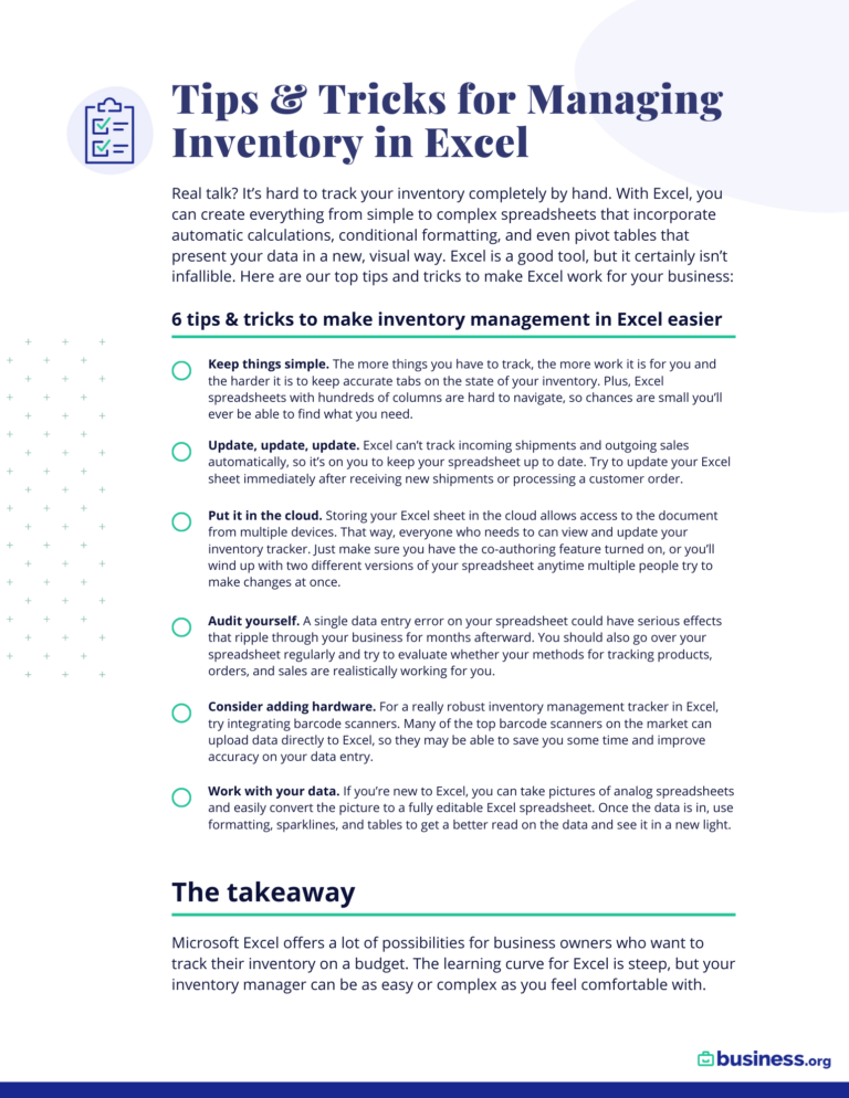 How to Manage Inventory in Excel