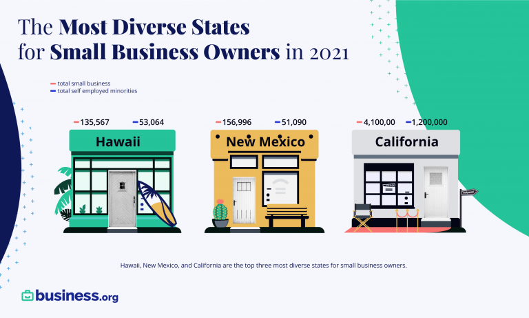 Most Diverse States for Small Business