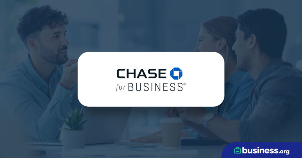 chase business logo on faded background