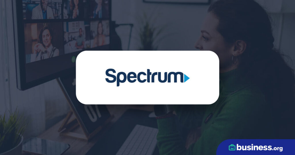 spectrum logo floating on an abstract background