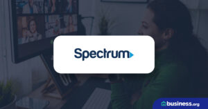 spectrum logo floating on an abstract background