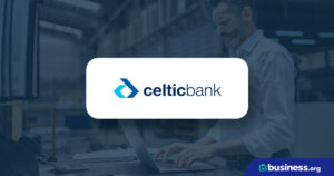 celtic bank logo on faded background