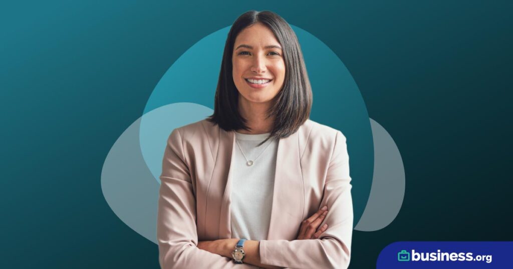 Business women with arms crossed