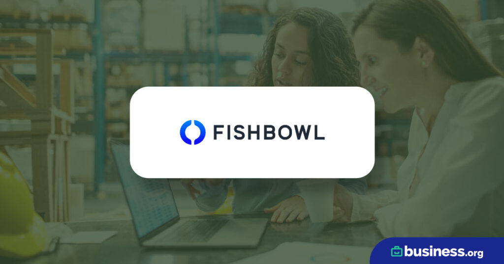 fishbowl logo on faded background